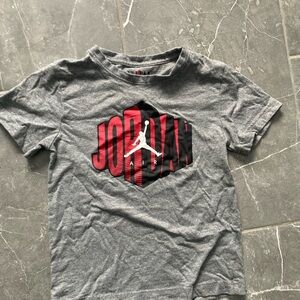 Jordan Kids Gray and Red T-Shirt
